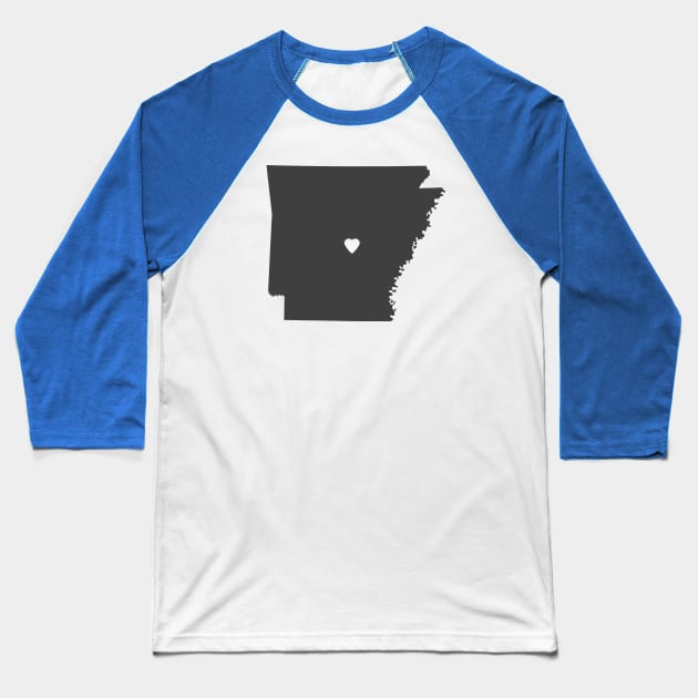 Arkansas Love Baseball T-Shirt by juniperandspruce